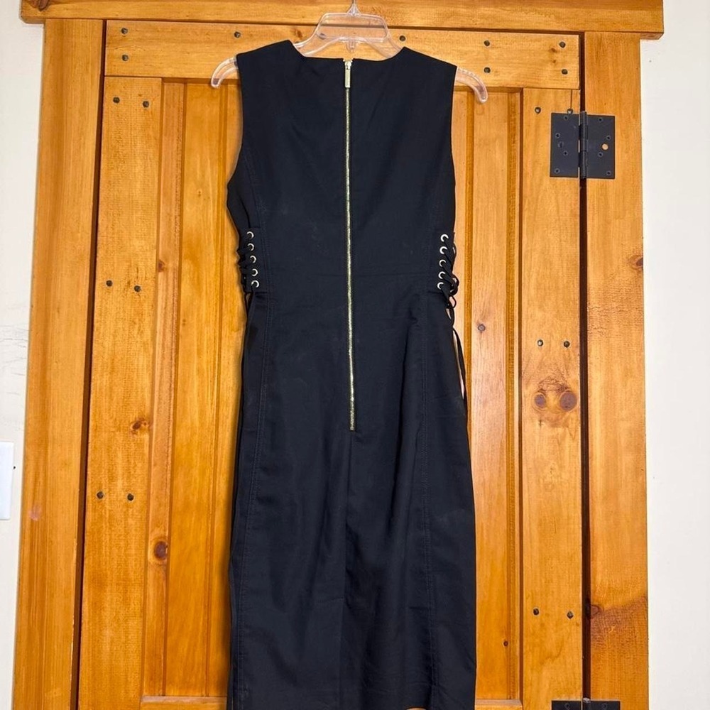 Calvin Klein Black Lace-Up Corset Sheath Dress Size 8 - Picture 5 of 5